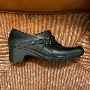 Black Leather Ankle Shoes